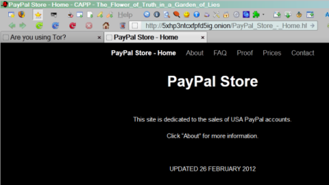 The PayPal Store Home Page